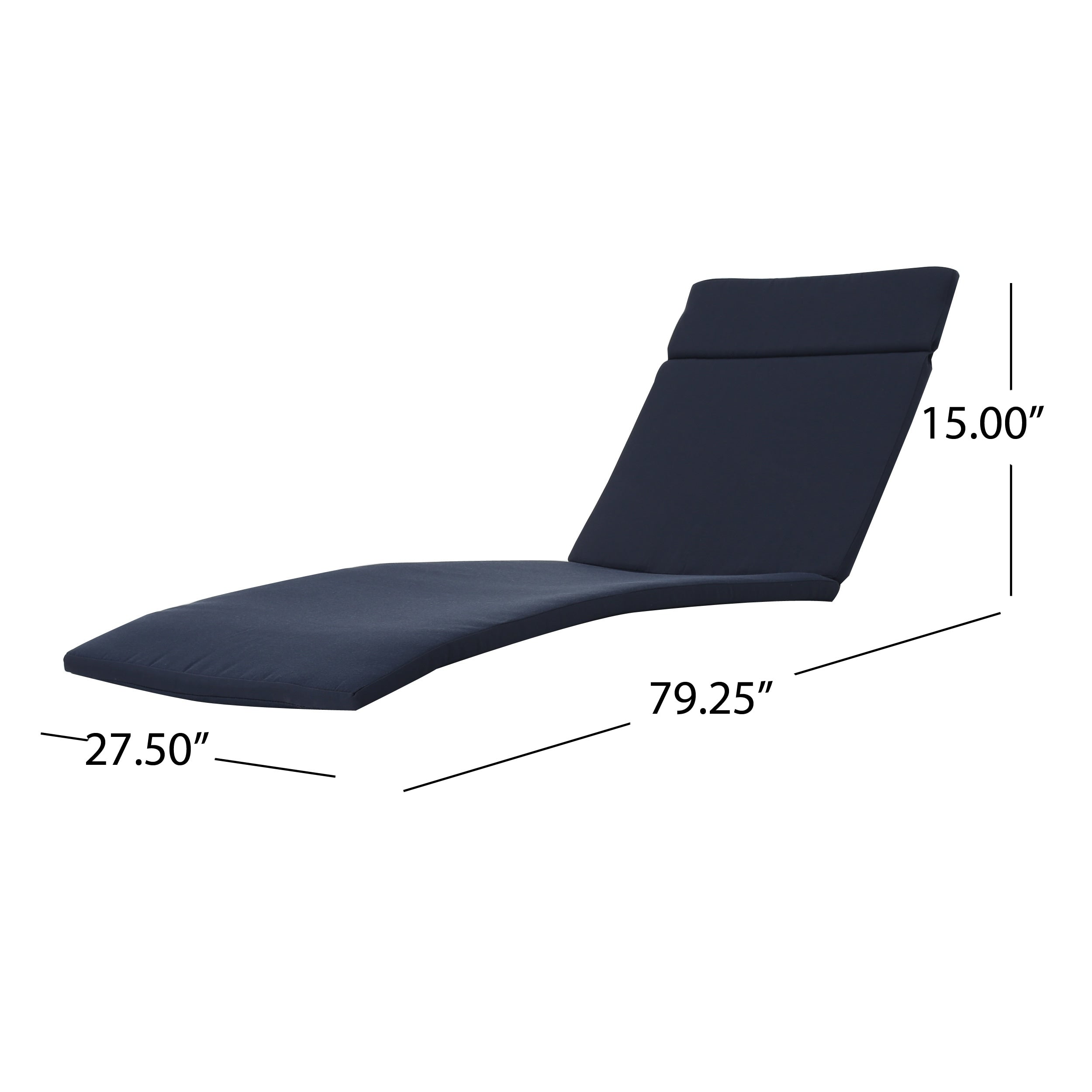 Salem Outdoor Cushion Set for Chaise Lounge - Cushions only (Set of 2) by Christopher Knight Home - 79.25L x 27.50W x 1.50H