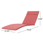 Salem Outdoor Cushion Set for Chaise Lounge - Cushions only (Set of 2) by Christopher Knight Home - 79.25L x 27.50W x 1.50H