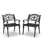 Sanibel Bronze Aluminum 7- Piece Outdoor Dining Set with 72 Oval Dining Table and Six Armchairs by Homestyles
