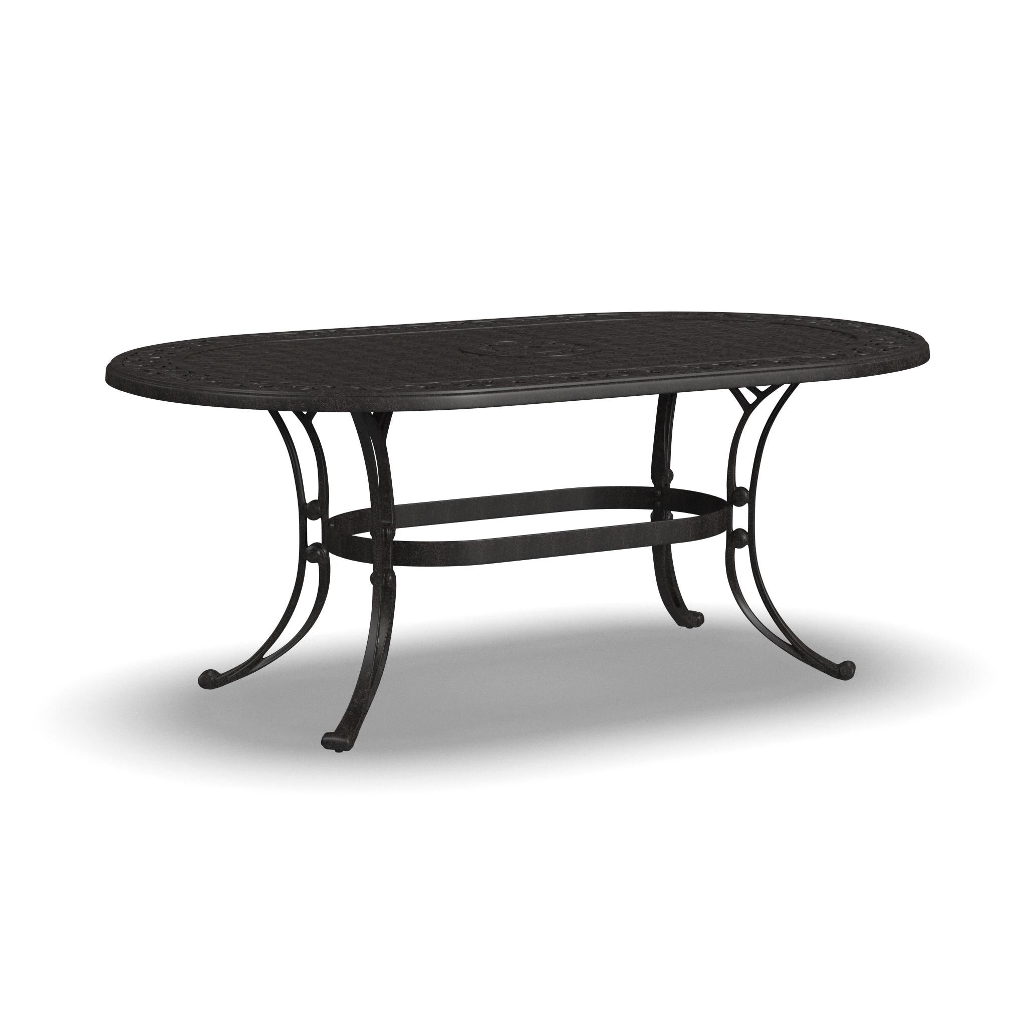 Sanibel Bronze Aluminum 7- Piece Outdoor Dining Set with 72 Oval Dining Table and Six Armchairs by Homestyles