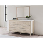 Signature Design by Ashley Cadmori Beige Bedroom Mirror - Brown - 38.86 W x 1.3 D x 27.68 H