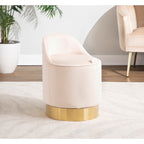 Silver Orchid Corday Swivel Velvet Vanity Stool