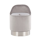 Silver Orchid Corday Swivel Velvet Vanity Stool
