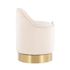 Silver Orchid Corday Swivel Velvet Vanity Stool