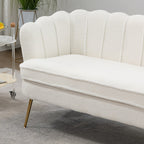Small Mini Room Couch Two-Seater Sofa with Gold Metal Leg - 2 Seat