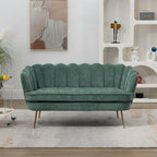 Small Mini Room Couch Two-Seater Sofa with Gold Metal Leg - 2 Seat