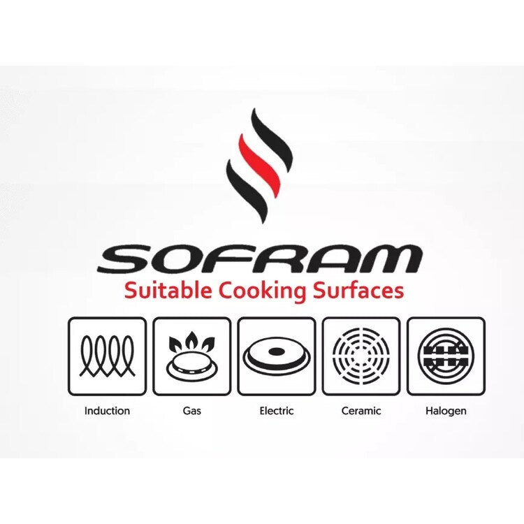 Sofram 18/10 Stainless Steel JUMBO Deep Kettle Stock Pot w/ Lid