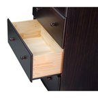Palace Imports 100% Solid Wood 5-Jumbo Drawer Chest with Lock, Metal or Wooden Knobs