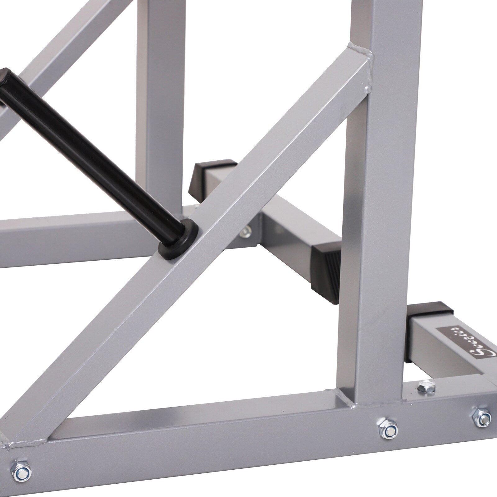 Soozier Steel 2-piece Height Adjustable Barbell Squat Rack/Bench Press - N/A