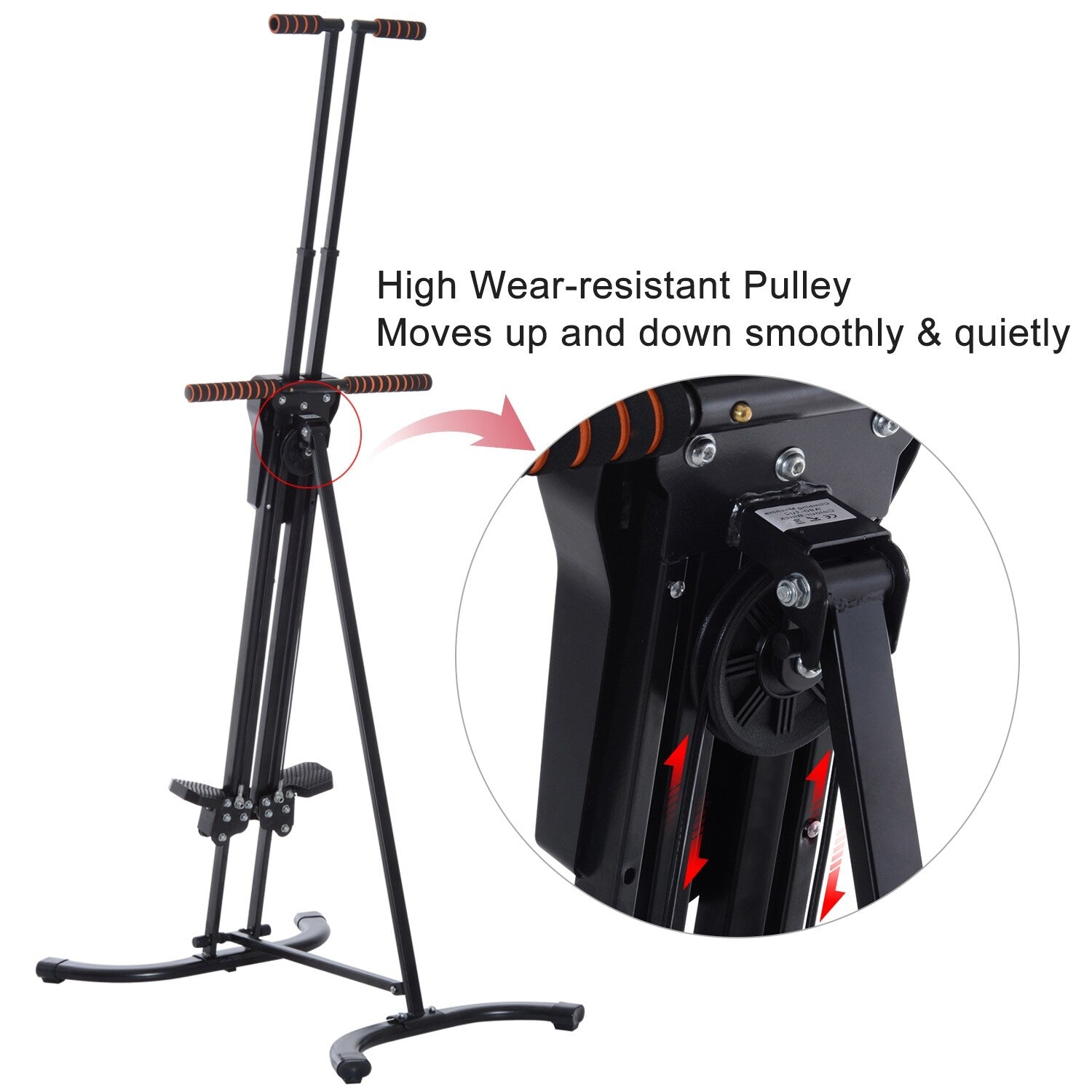 Soozier Steel Vertical Stair Climber Exercise Machine - 28L x 26W x 82H