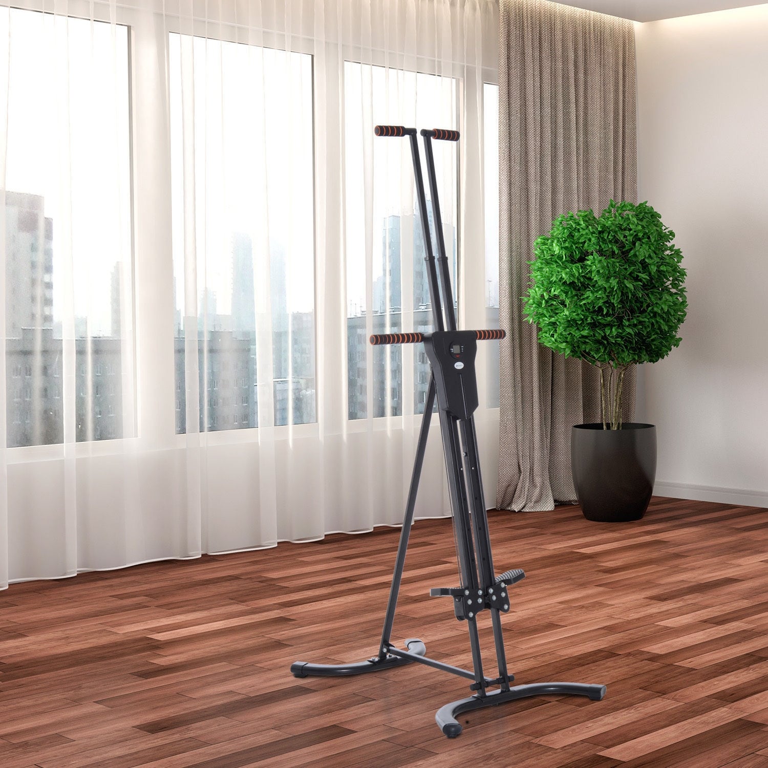 Soozier Steel Vertical Stair Climber Exercise Machine - 28L x 26W x 82H