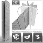 Sorbus 6 Panel Room Divider Tall Privacy Partition Screen Extra Wide Double Hinged Mesh Hand-Woven Folding Wall Divider - 6ft