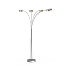 Strick & Bolton Charlie Brushed Steel Arched 5-light Floor Lamp