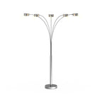 Strick & Bolton Charlie Brushed Steel Arched 5-light Floor Lamp