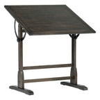 Studio Designs 36-inch Vintage Wood Drafting Table with Angle Adjustable Top for Drawing