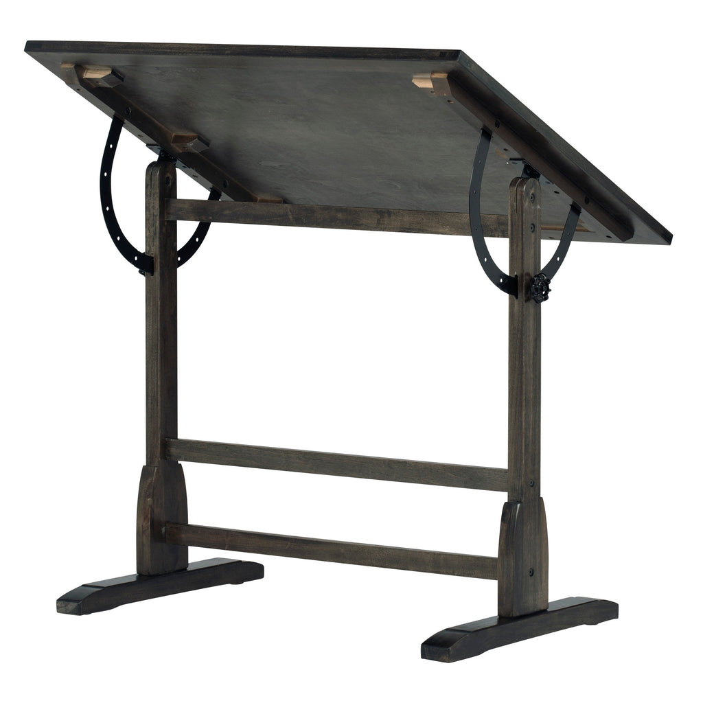 Studio Designs 36-inch Vintage Wood Drafting Table with Angle Adjustable Top for Drawing
