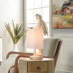 StyleCraft Malta White Washed Light Copper Rabbit Desk Lamp