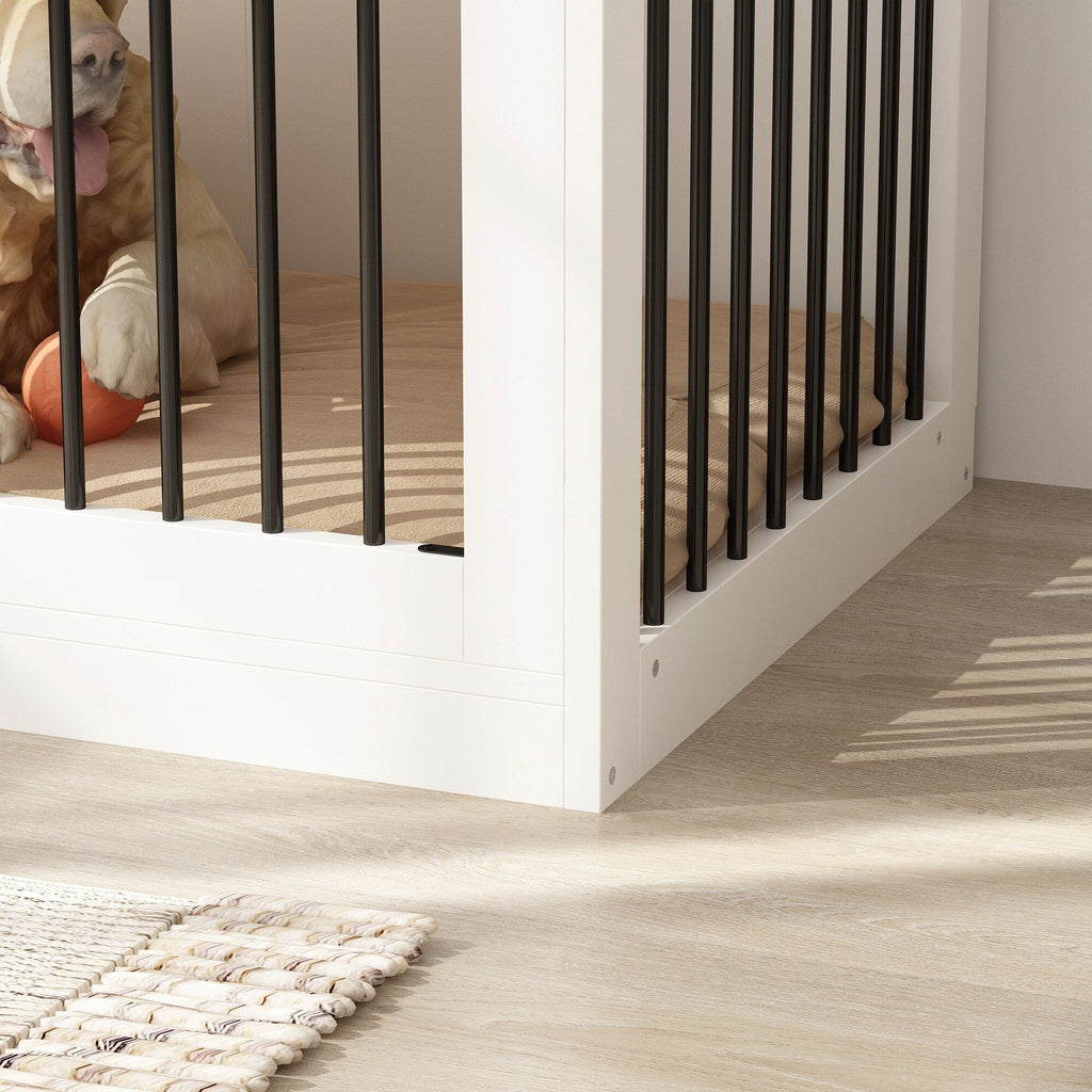 Stylish Wooden Dog Crate Furniture with Storage, 3 Drawers