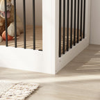 Stylish Wooden Dog Crate Furniture with Storage, 3 Drawers