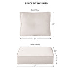 Sunbrella 2-Piece Premium Deep Seat Outdoor Cushion Set