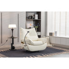 Swivel Glider Power Recliner with Bluetooth Speakers, Phone Holder, USB and Type-C Charging Ports, Hidden Arm Storage