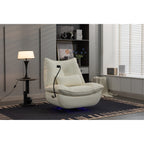 Swivel Glider Power Recliner with Bluetooth Speakers, Phone Holder, USB and Type-C Charging Ports, Hidden Arm Storage