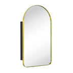 TEHOME Aristes Recessed Framed Medicine Cabinet with Mirror and Adjustable Shelves