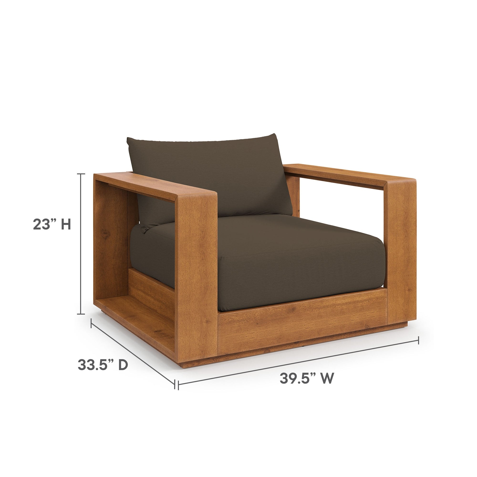 Tahoe Outdoor Patio Acacia Wood 5-Piece Furniture Set