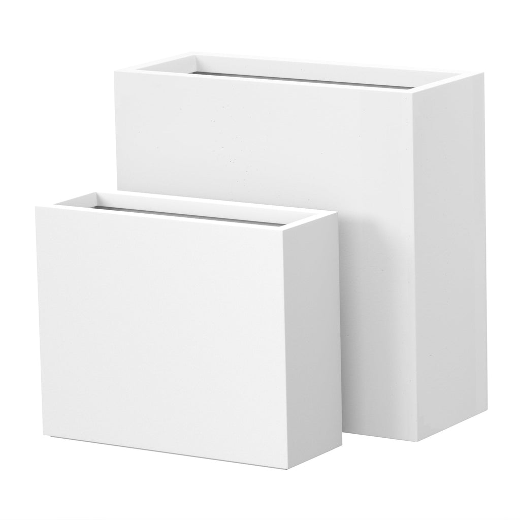 Tall Concrete Rectangle Plant Boxes / Large Indoor and Outdoor Flower Planters