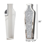 Tall Crushed Diamond Floor Vase