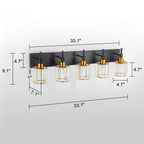 Modern Dimmable Crystal Bathroom Vanity Light Wall Sconces with Crystal Shades