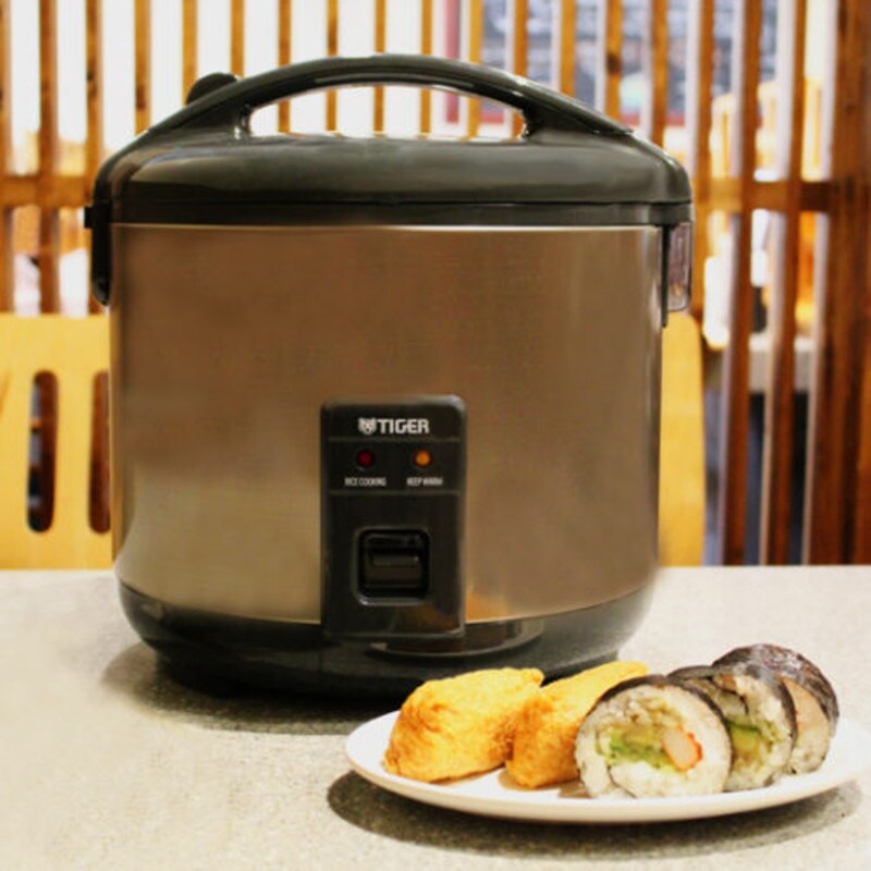 Tiger JNP-S55U-HU 3-Cup Rice Cooker and Warmer, Stainless Steel Gray