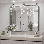 TokeShimi Modern Metal Frame Bathroom Vanity Wall Mirror