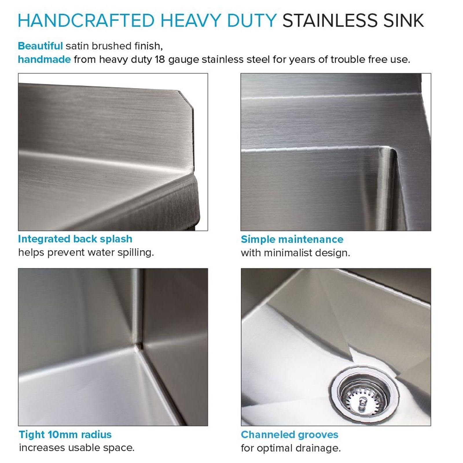 Transolid EWS-2422S 24-in W x 22-in D x 35-in H Stainless Steel Laundry Sink and Wash Stand - 24-in x 22-in