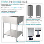 Transolid EWS-2422S 24-in W x 22-in D x 35-in H Stainless Steel Laundry Sink and Wash Stand - 24-in x 22-in