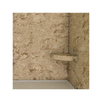 Transolid Studio 14-In X 14-In Solid Surface Wall-Mount Corner Shower Seat - 14.5 x 14.25 x 3