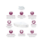 Transolid Studio 14-In X 14-In Solid Surface Wall-Mount Corner Shower Seat - 14.5 x 14.25 x 3