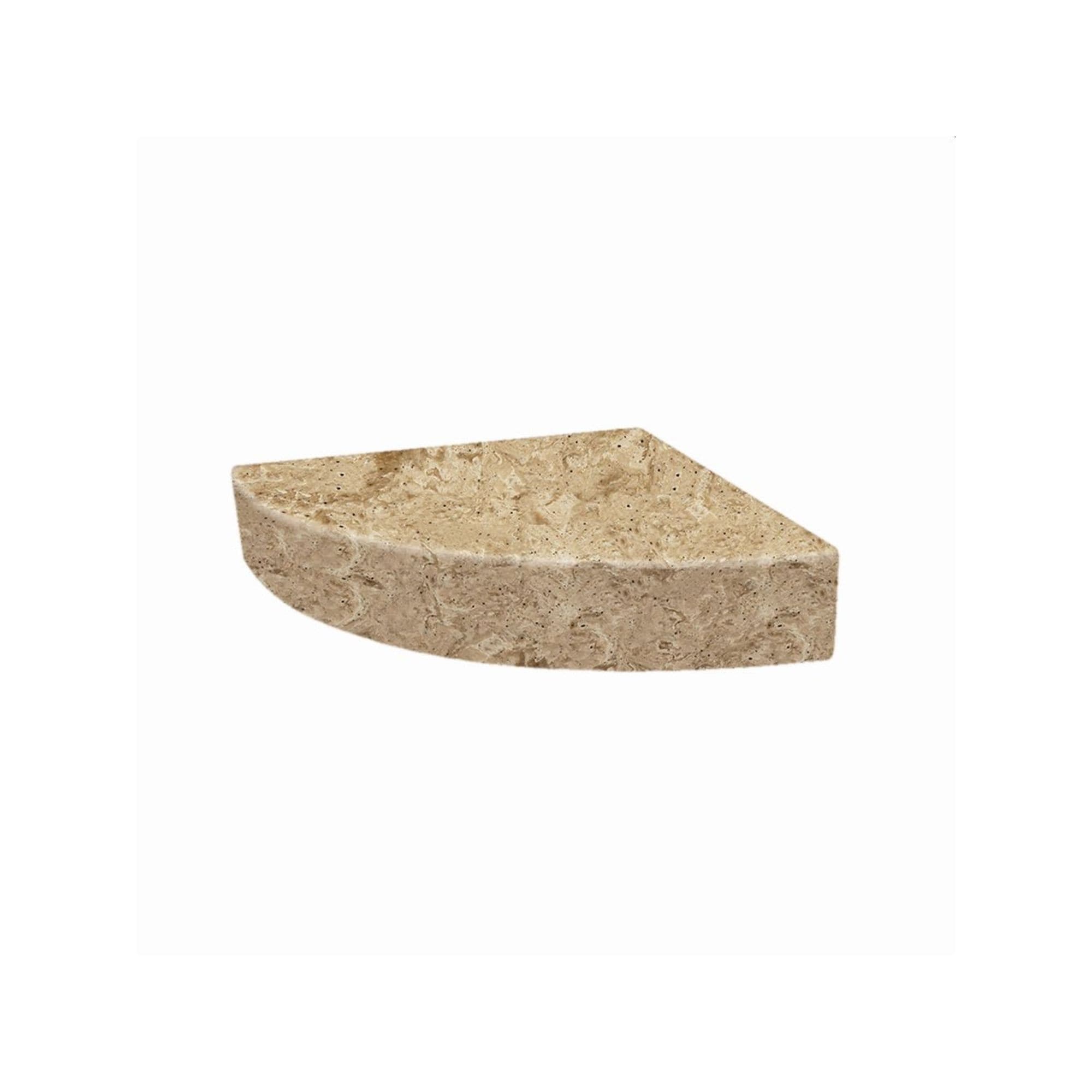 Transolid Studio 14-In X 14-In Solid Surface Wall-Mount Corner Shower Seat - 14.5 x 14.25 x 3