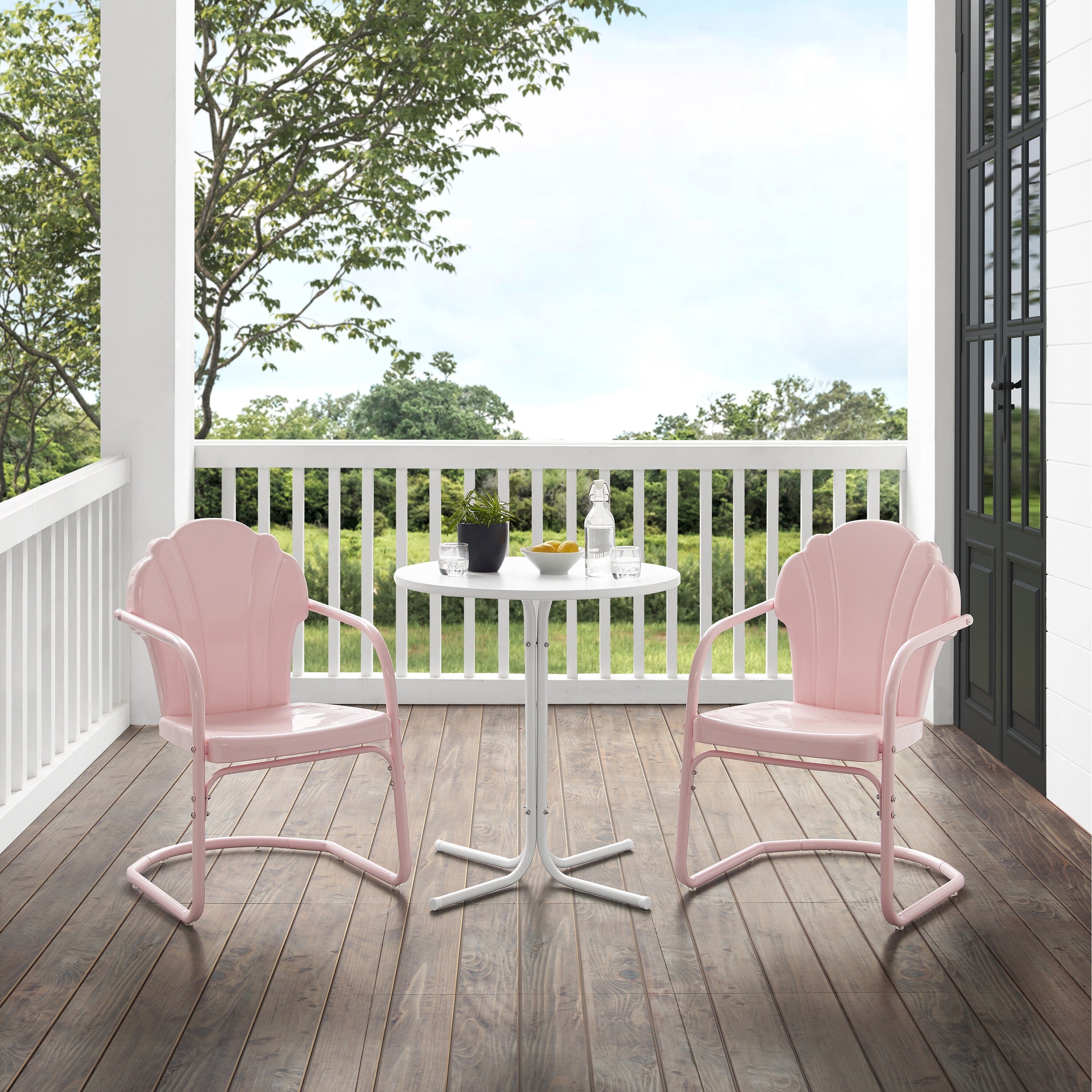 Crosley Tulip 3Pc Outdoor Bistro Set - 98 W x 29 D x 32.88 H