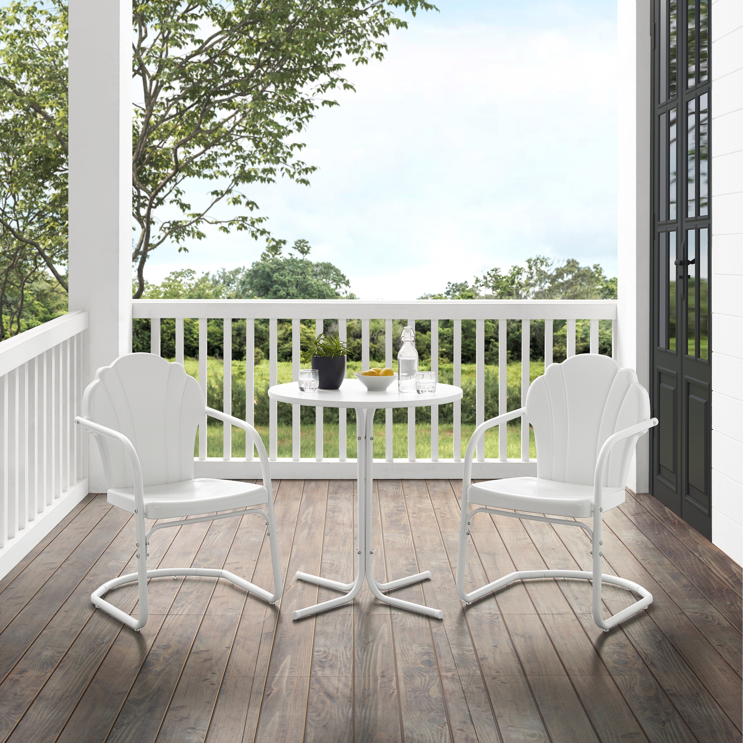 Crosley Tulip 3Pc Outdoor Bistro Set - 98 W x 29 D x 32.88 H