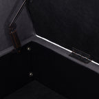 Upholstered Storage Bench Arm Bench Entryway Bench with Tufted Flip Top 50.4 Inches