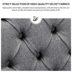 Upholstered Tufted Velvet Dining Chair with Solid Wood Legs Set of 6