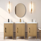 Vanity Art 20 or 24 or 30 Single Sink Bathroom Vanity Cabinet with Ceramic Top