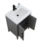 Vanity Art 20 or 24 or 30 Single Sink Bathroom Vanity Cabinet with Ceramic Top