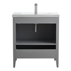 Vanity Art 20 or 24 or 30 Single Sink Bathroom Vanity Cabinet with Ceramic Top