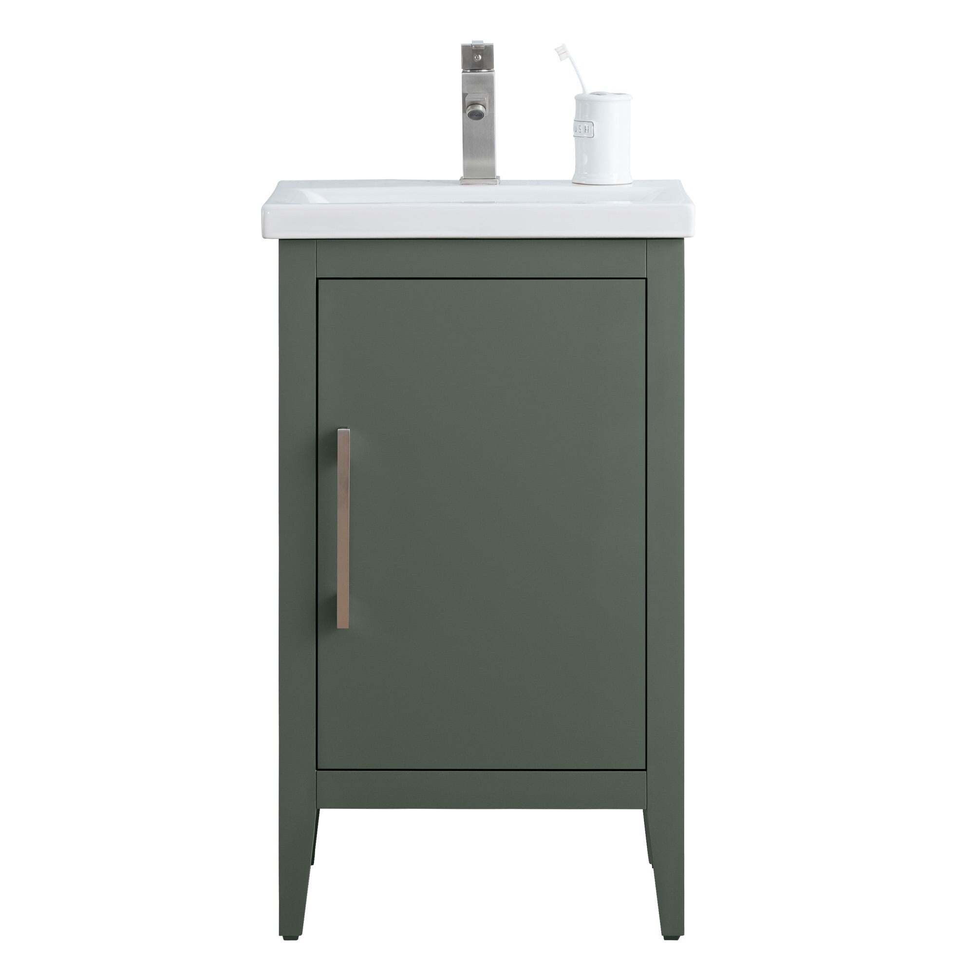 Vanity Art 20 or 24 or 30 Single Sink Bathroom Vanity Cabinet with Ceramic Top