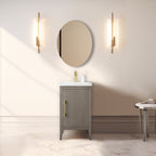 Vanity Art 20 or 24 or 30 Single Sink Bathroom Vanity Cabinet with Ceramic Top