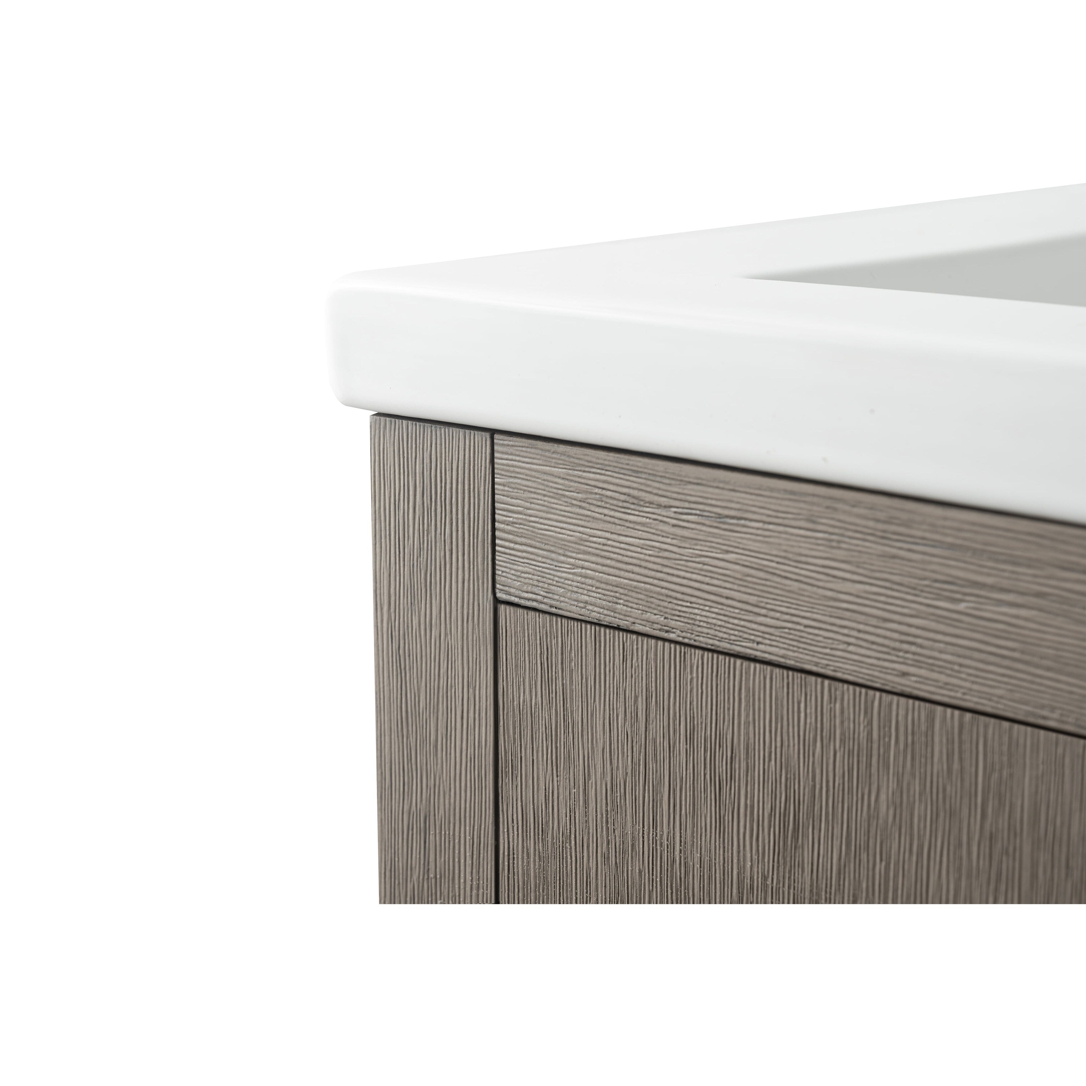 Vanity Art 20 or 24 or 30 Single Sink Bathroom Vanity Cabinet with Ceramic Top