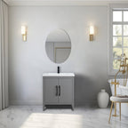 Vanity Art 20 or 24 or 30 Single Sink Bathroom Vanity Cabinet with Ceramic Top