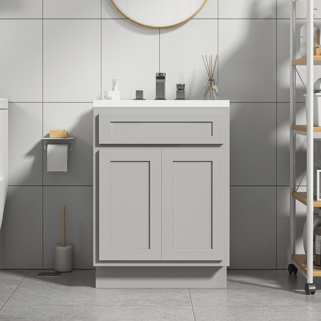 Vanity Art 24-inch Solid Wood Single Sink Bathroom Vanity Cabinet